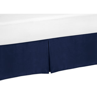 Navy Blue Bathroom Accessories Wayfair Solid Navy Blue Toddler Bed Skirt