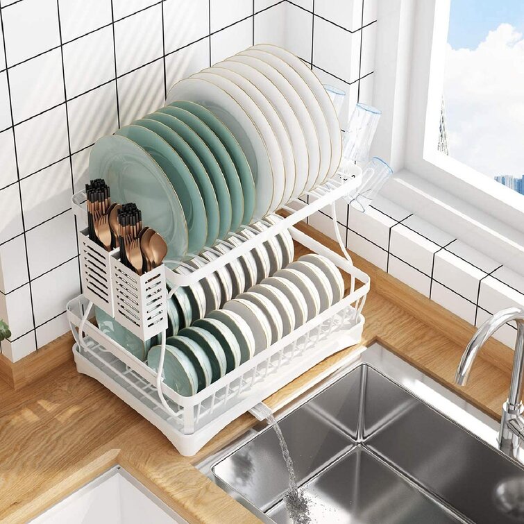 1 pc Drying Rack Single-layer Kitchen Durable Bowl Organizer for Home Restaurant 