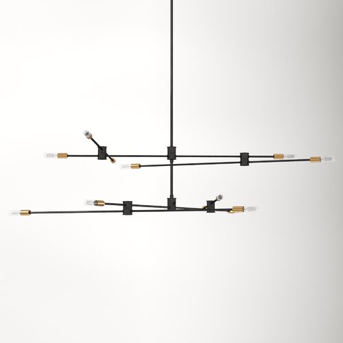 AllModern Jordy Dimmable Sputnik Modern Linear Chandelier & Reviews ...