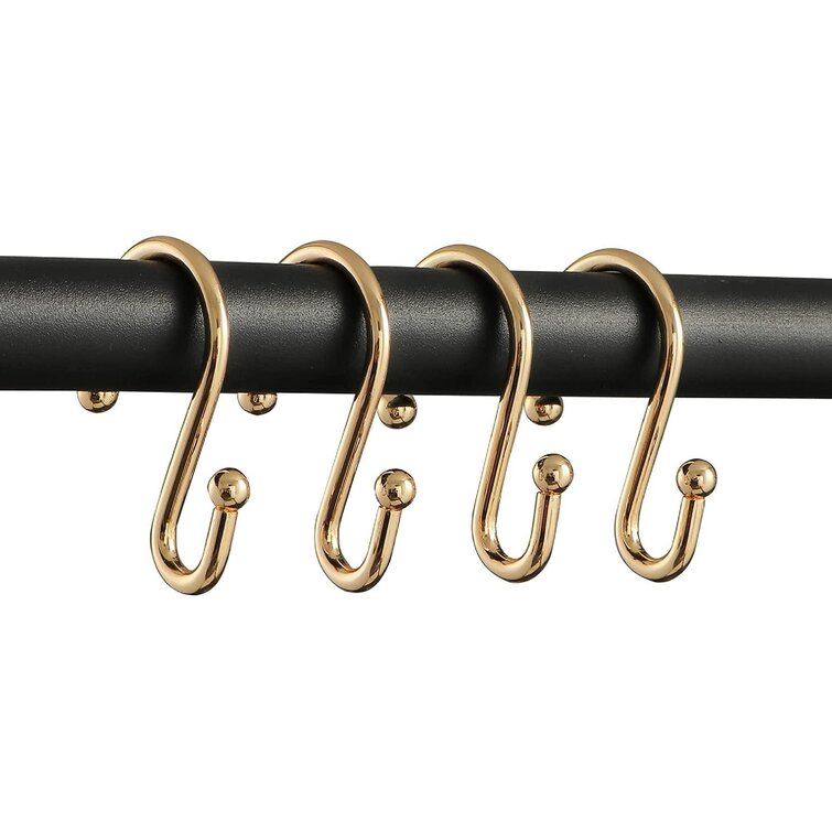 Set Of 12 Shower Curtain Hooks Rings Stainless Steel For Bathroom Shower Rods 