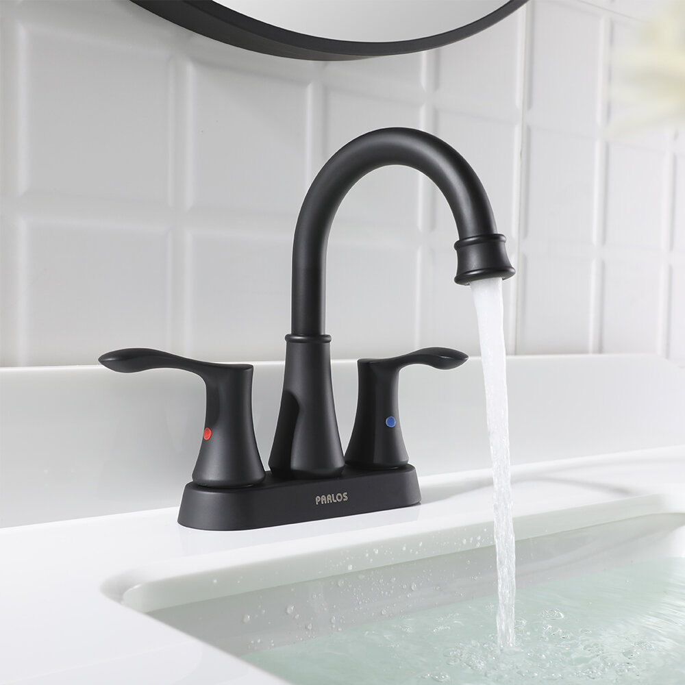 Parlos Home Bathroom Sink Faucet With Pop Up Drain And Water