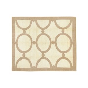 Hand-Knotted Cream Area Rug