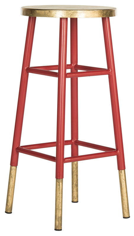 Barhocker CHLOE in rot/gold