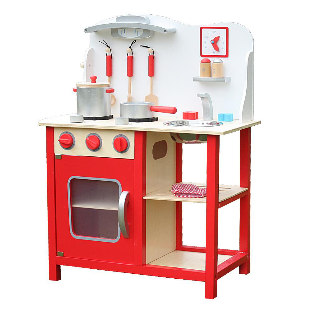 wooden childs kitchen set