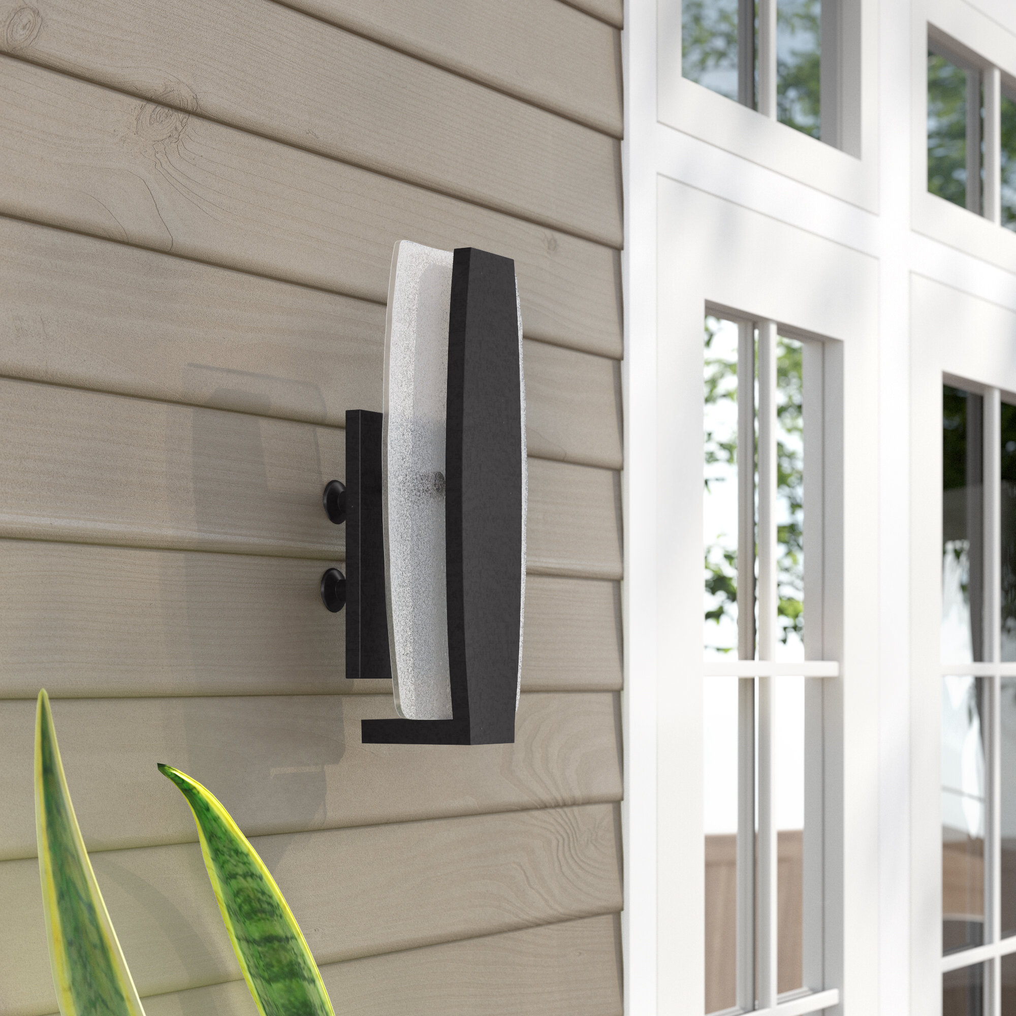 Brayden Studio Dejohn Led Outdoor Armed Sconce Wayfair