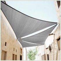 show original title Details about   Sail shading solar uv protection canvas stretched triangular parasol 