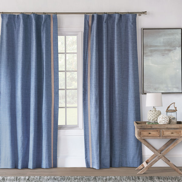Eastern Accents Paloma Woven Solid Rayon Room Darkening Rod Pocket Single Curtain Panel Wayfair