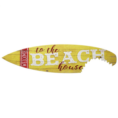 House Shark Bite Plank Surfboard Wall Décor
