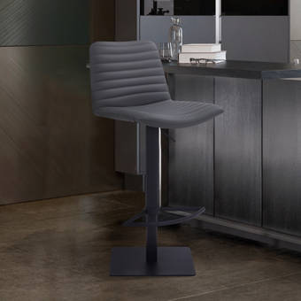 Orren Ellis Glenwhirry Swivel Adjustable Height Bar Stool Reviews Wayfair
