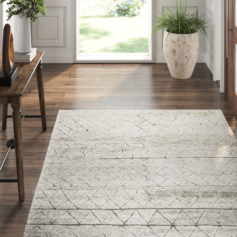 Bokara Rug Co Inc Moroccan Geometric Hand Knotted Wool Gray Area Rug Perigold