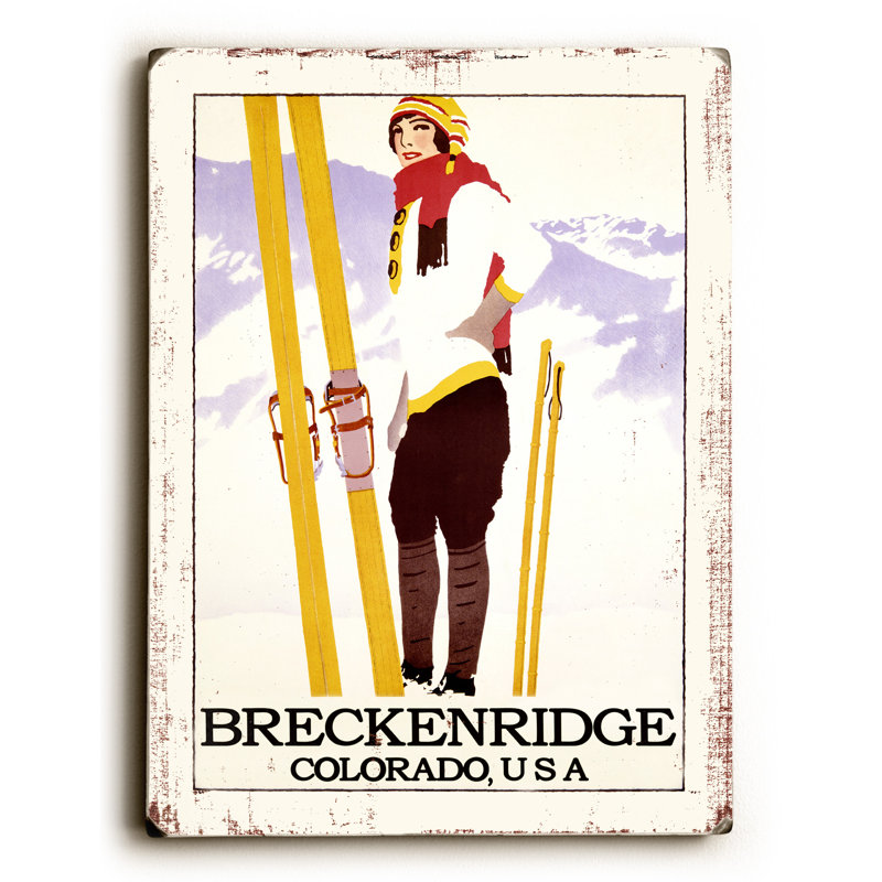 Vintage Women Skiier Vintage Advertisement