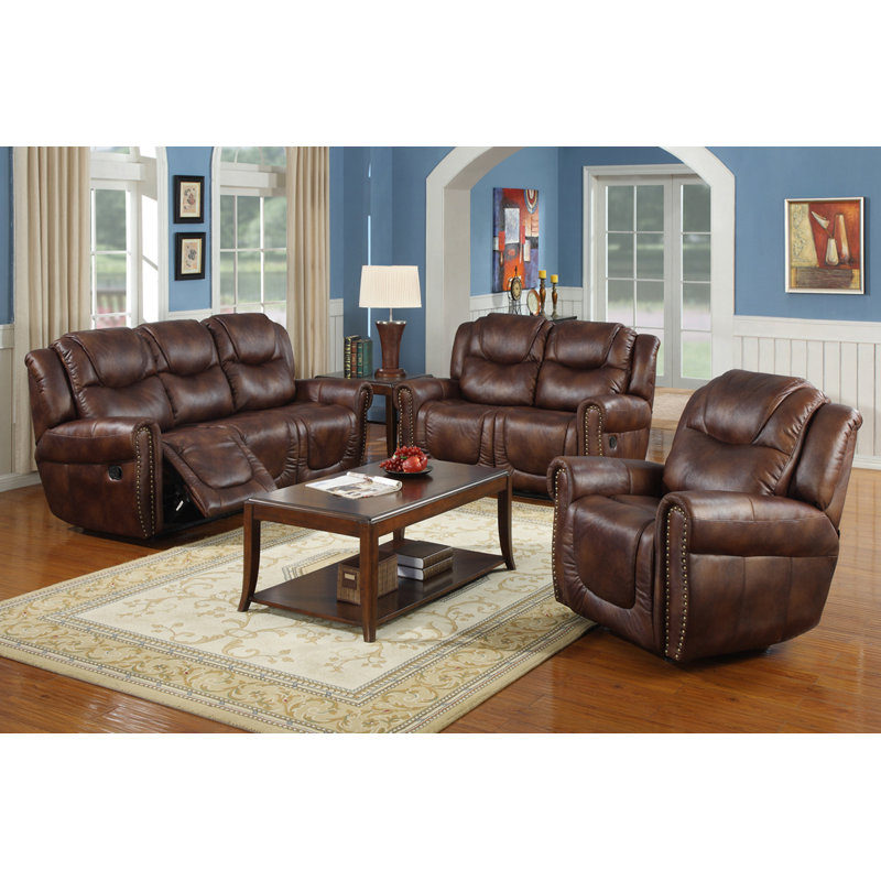 Red Barrel Studio Marsh Island Reclining3 Piece Living Room Set Reviews Wayfair