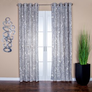 Bazaar Paisley Semi-Sheer Grommet Single Curtain Panel