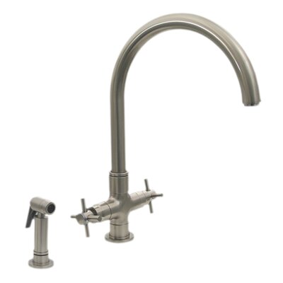 Luxe Double Handle Faucet With Gooseneck Swivel Spout Whitehaus