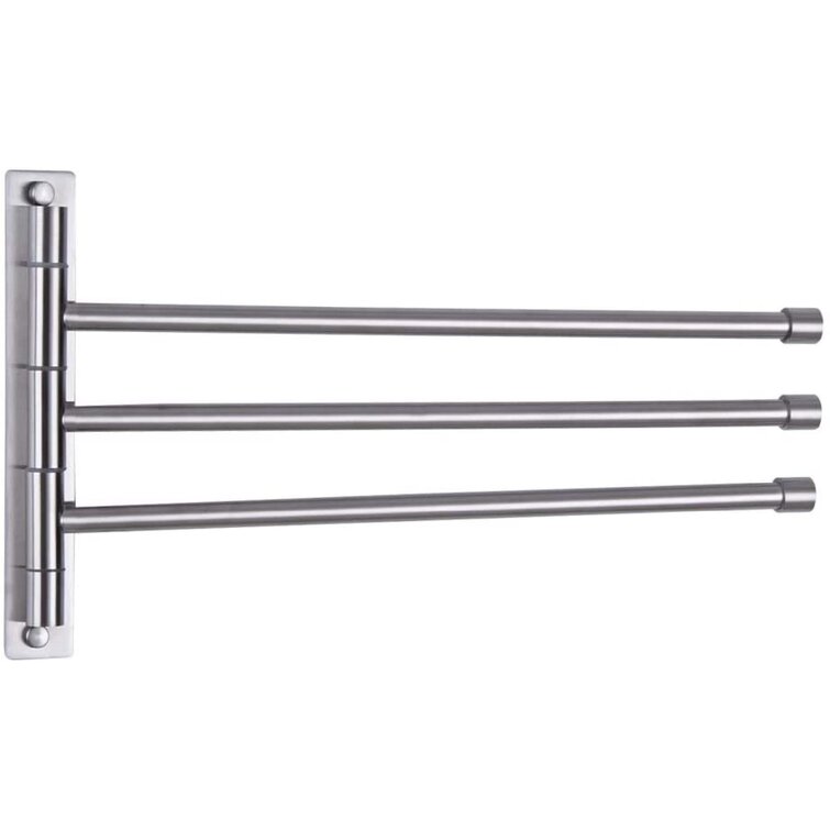 304 Stainless Steel 2~5 Bars Folding Arm Swivel Holder Hanger Towel Rail 2colors 