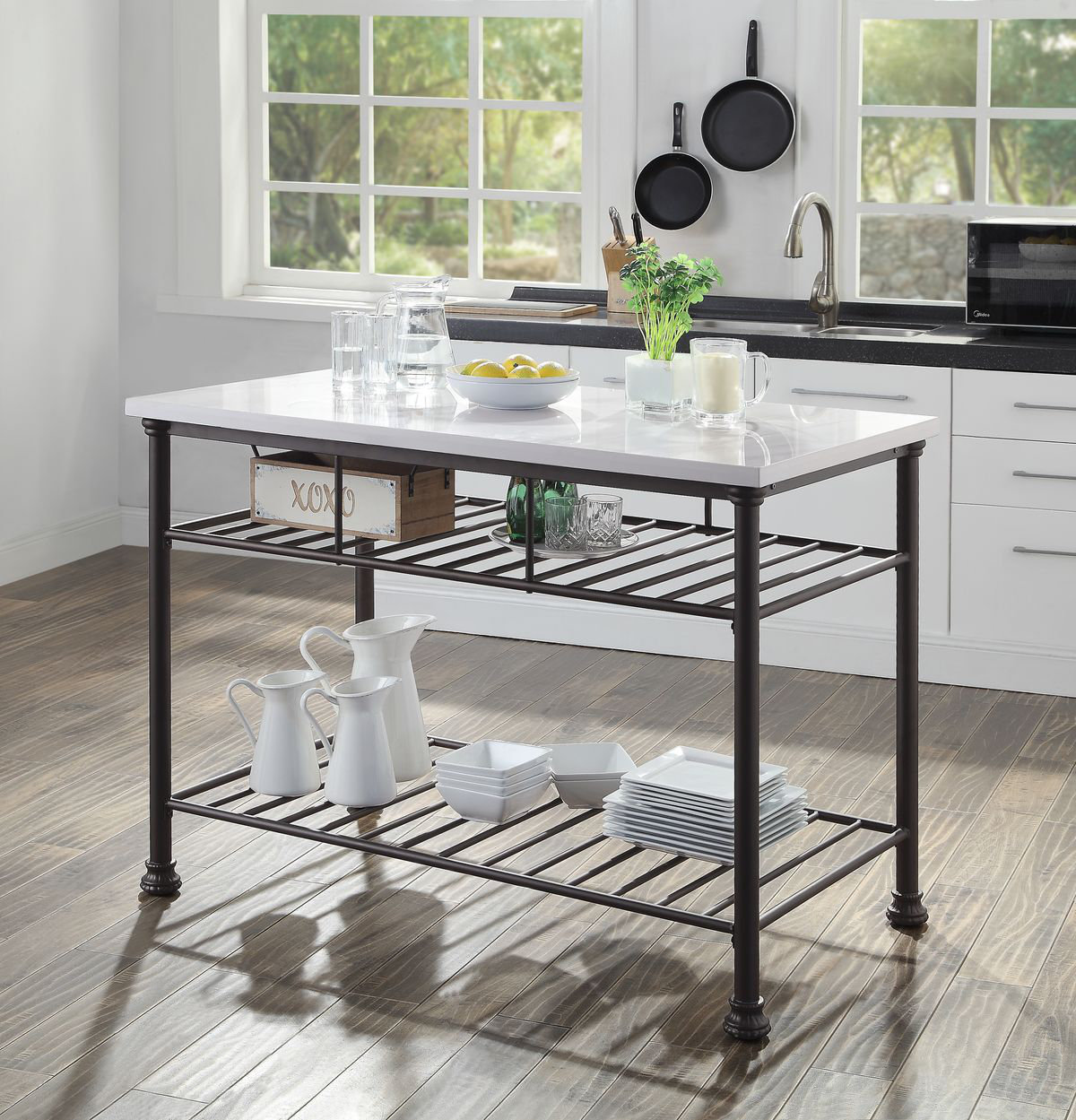 Red Barrel Studio Evany Kitchen Island With Stone Top Wayfair