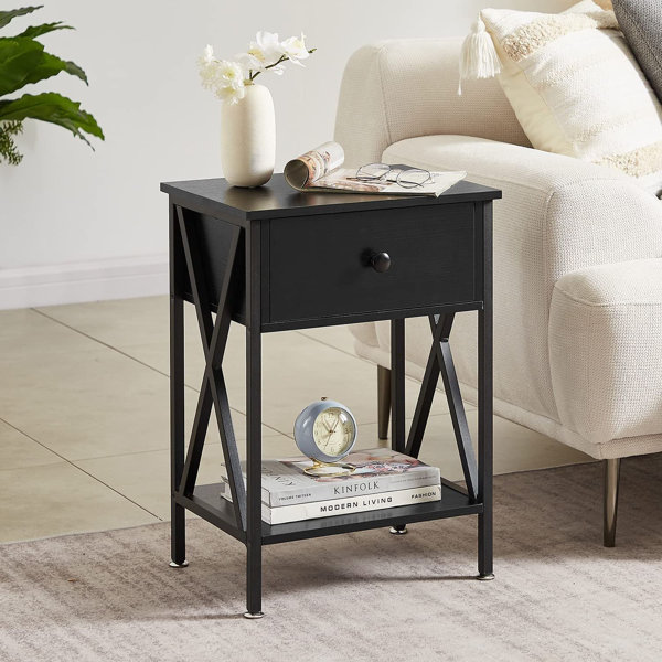 Ivy Bronx Ahriel Steel Nightstand 