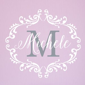 Princess Frame with Initial Personalized Wall Decal