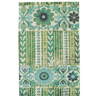 Elinore Hand Woven Emerald Indoor/Outdoor Area Rug World Menagerie Fashion and beautiful backpack