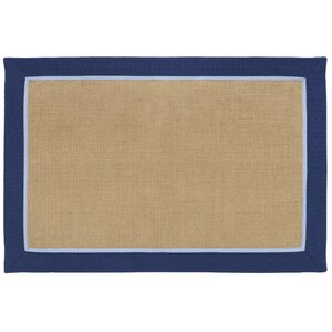 York Machine Woven Navy Area Rug