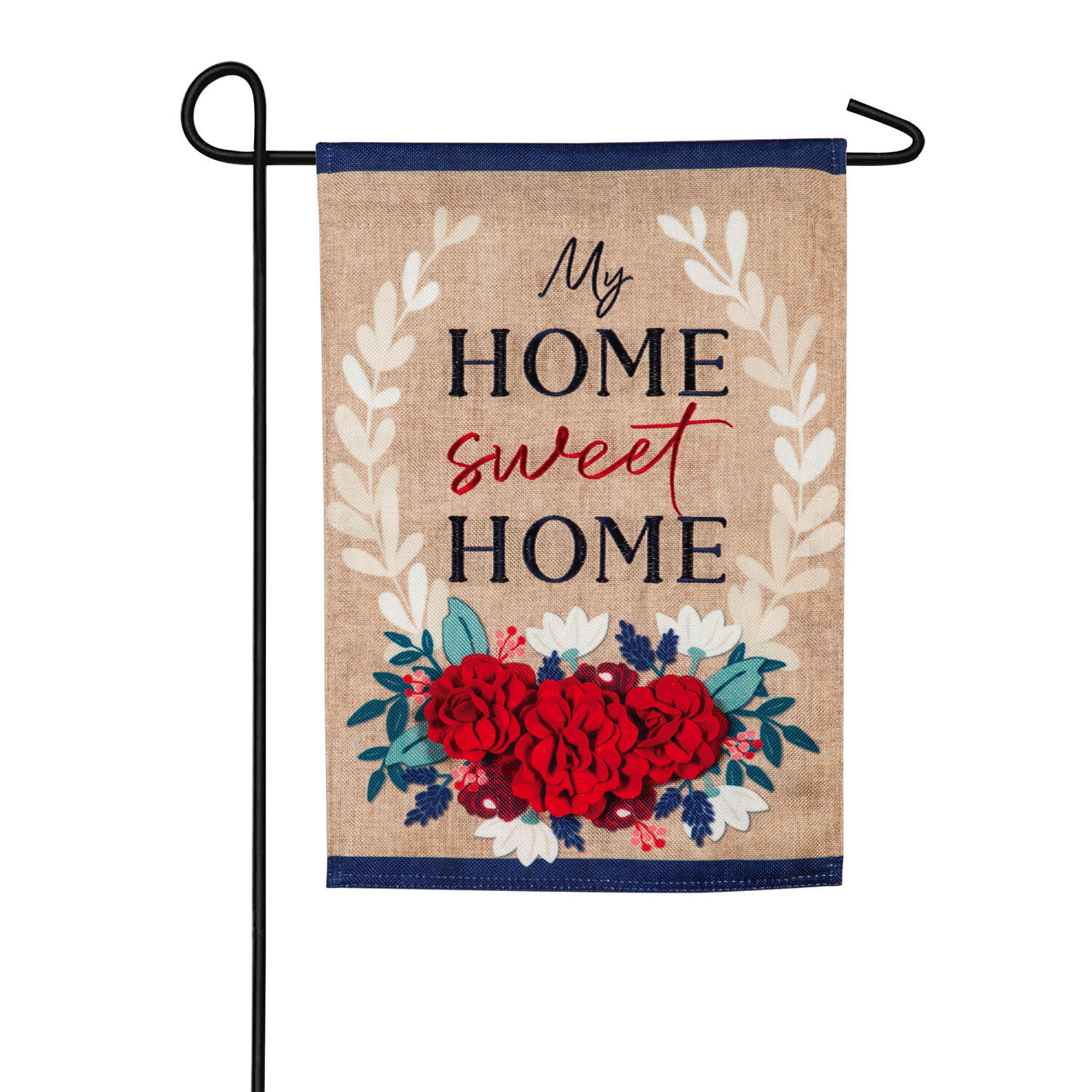 Sweet Home Red Rose Flowers 12x18" Garden Flag House Yard Banner Decor Flags 