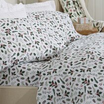 4pc Wondershop Holiday Print 100 Cotton Sheet SetKingGray Snowflakesfor sale online