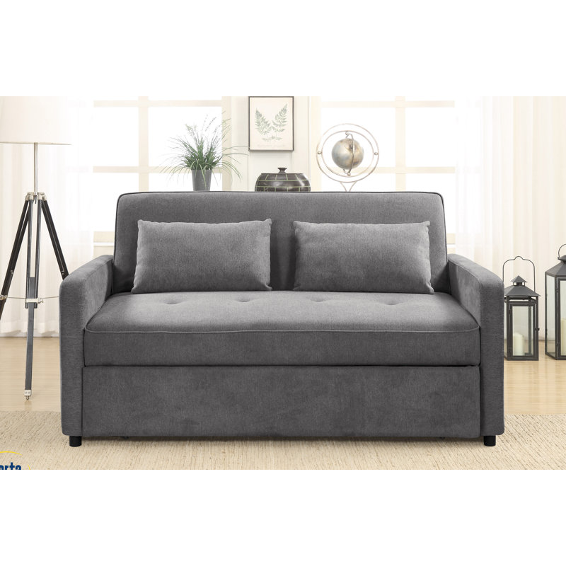 Serta Faye Queen Tufted Back Convertible Sofa Reviews Wayfair Faye Queen Tufted Back Convertible Sofa