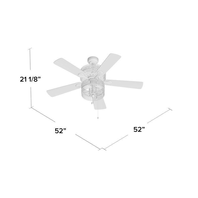 House Of Hampton 52 Ademar 5 Blade Ceiling Fan Light Kit