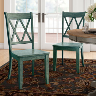Set of 2 Melbourne Floral Fabric Upholstery Fixed Dining Chairs Seat Walnut Legs