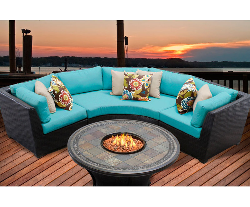 Sol 72 Outdoor Tegan 4 Piece Sectional Seating Group with ... Sol 72 Outdoor Tegan 4 Piece Sectional Seating Group with ... on Outdoor 4 Piece Sectional id=72500