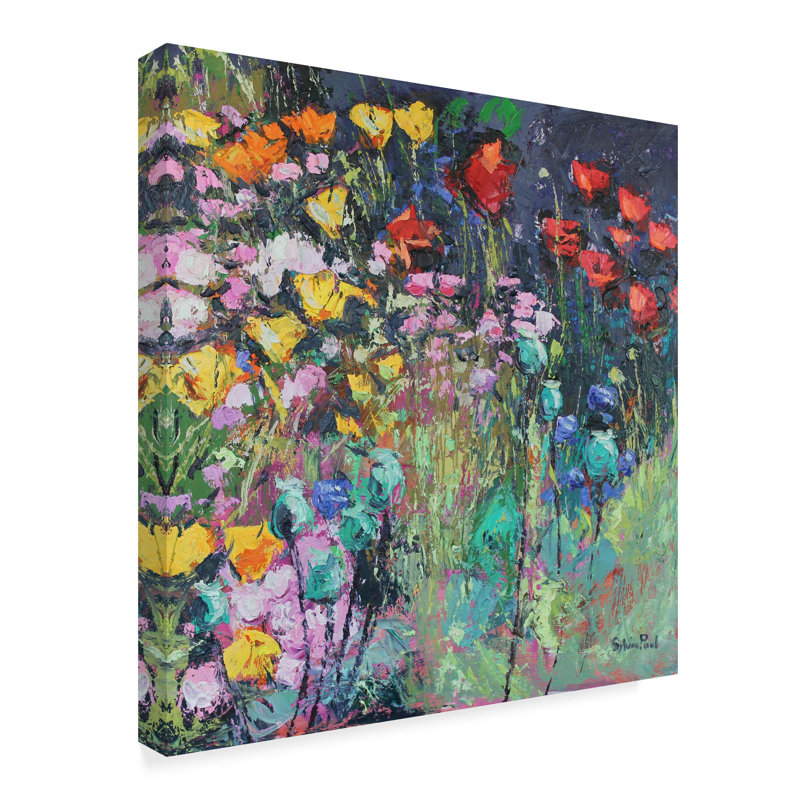 Charlton Home Summer Meadow Flowers Oil Painting Print On
