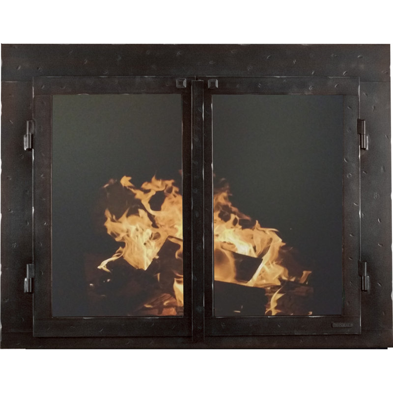 Ironhaus Mountain Series Cabinet Style Steel Fireplace Door Wayfair
