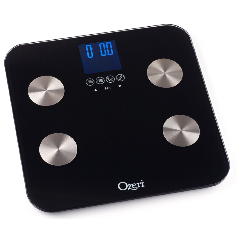 Ozeri Touch 440 Lbs Total Body Bath Scale Auto Recognition And