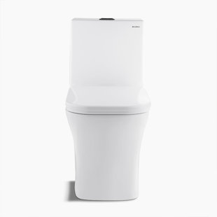 Rear Flush Toilets Wayfair Concorde Dual Flush Square One Piece Toilet Seat Included