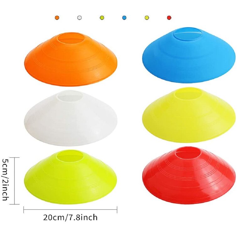 SET 25 Disc Cones WHITE free stand agility training aid  fitness field marking