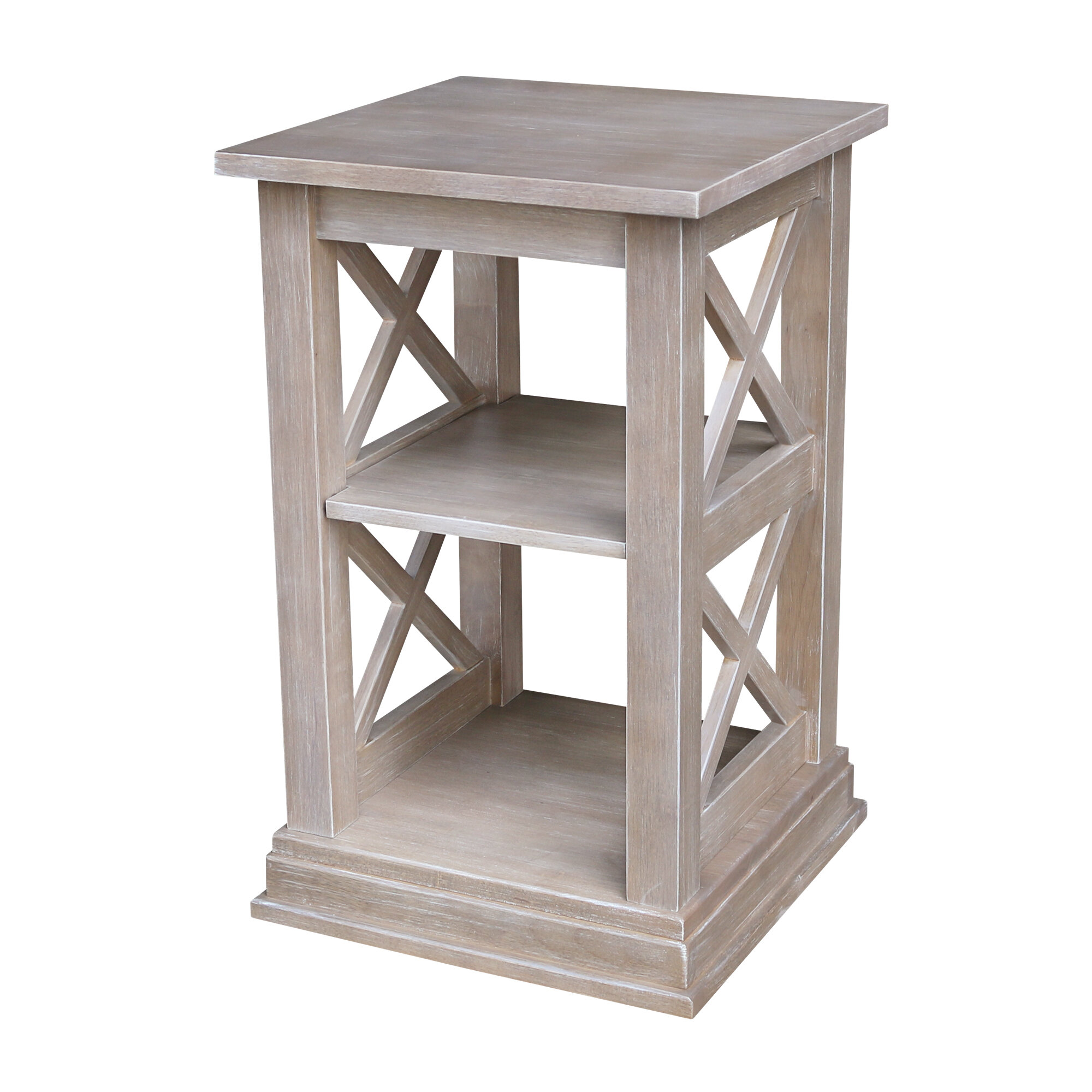 Gracie Oaks Rossitano Solid Wood Floor Shelf End Table Reviews Wayfair