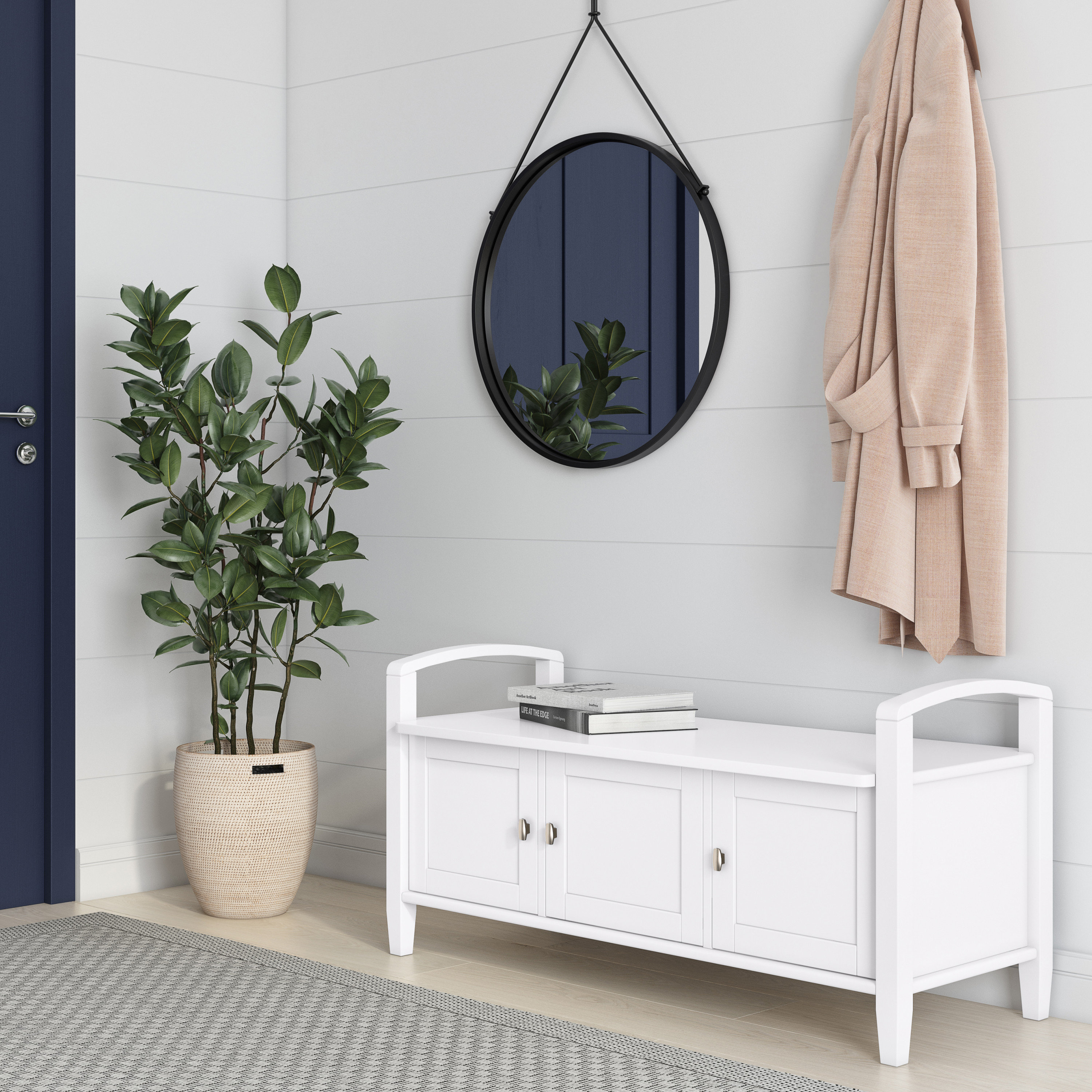 Alcott Hill Oyama Solid Wood Cabinet Storage Bench Reviews Wayfair
