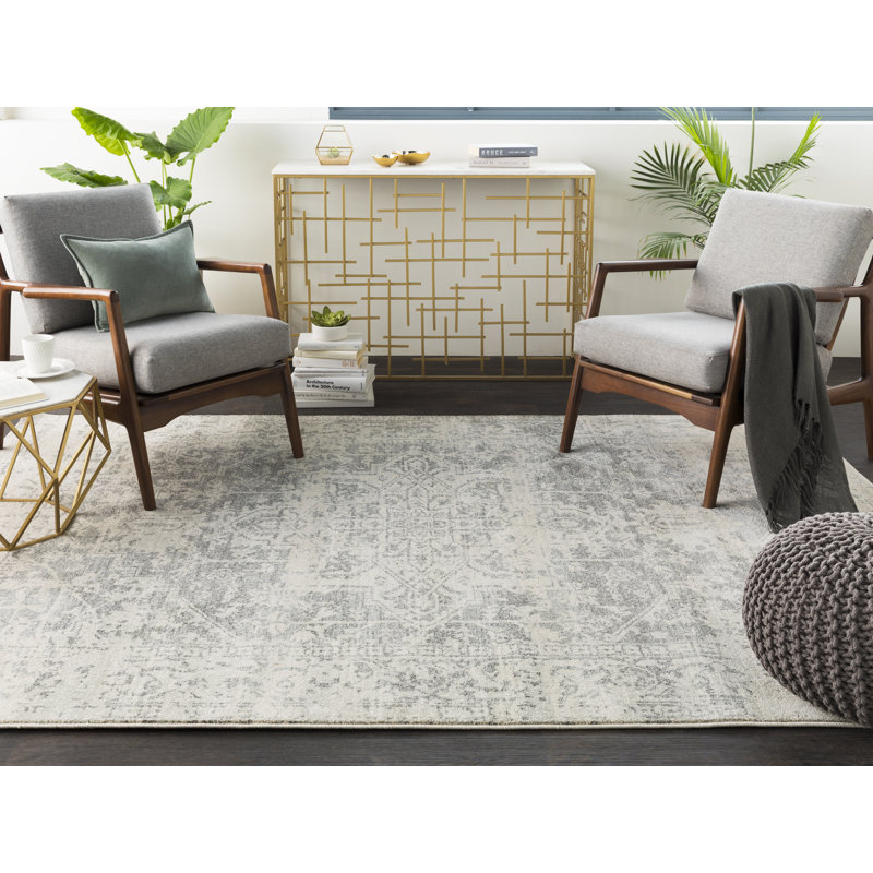 Bella Oriental Charcoal Light Gray Beige Area Rug Reviews