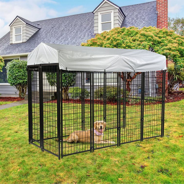 Tucker Murphy Pet™ Cansin Black Metal Dog House | Wayfair