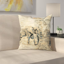elephant print pillow