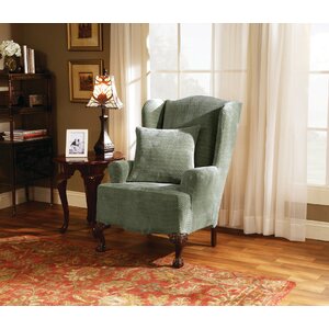 Strech Royal Diamond T-Cushion Wingback Slipcover