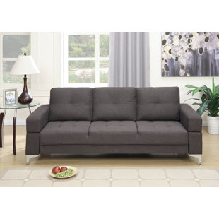 Sofa Armrest Covers Wayfair Ca Polyfiber Adjule Sofa With Movable Armrest In Dark Grey