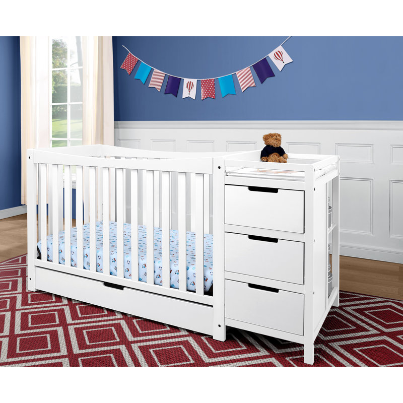 4 in 1 crib changing table combo