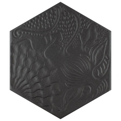 20 packs , Gaudi Hex 9" x 10" Porcelain Patterned Wall & Floor Tile