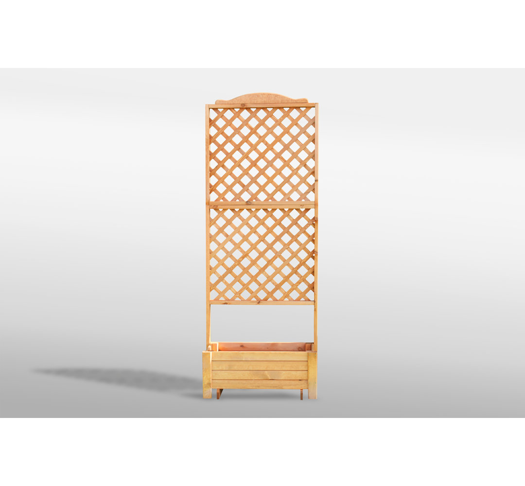 Romantica Wooden Planter Box with Trellis