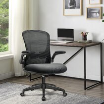 fuhe White Ergonomic Swivel Mesh Computer Office Desk Midback Task Chair,Adjustable Armrest 