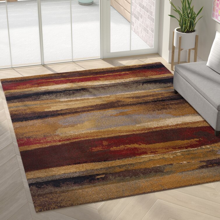 Small Large New Beige Brown Area Rug Abstract Modern Floral Pattern Bedroom Rugs 