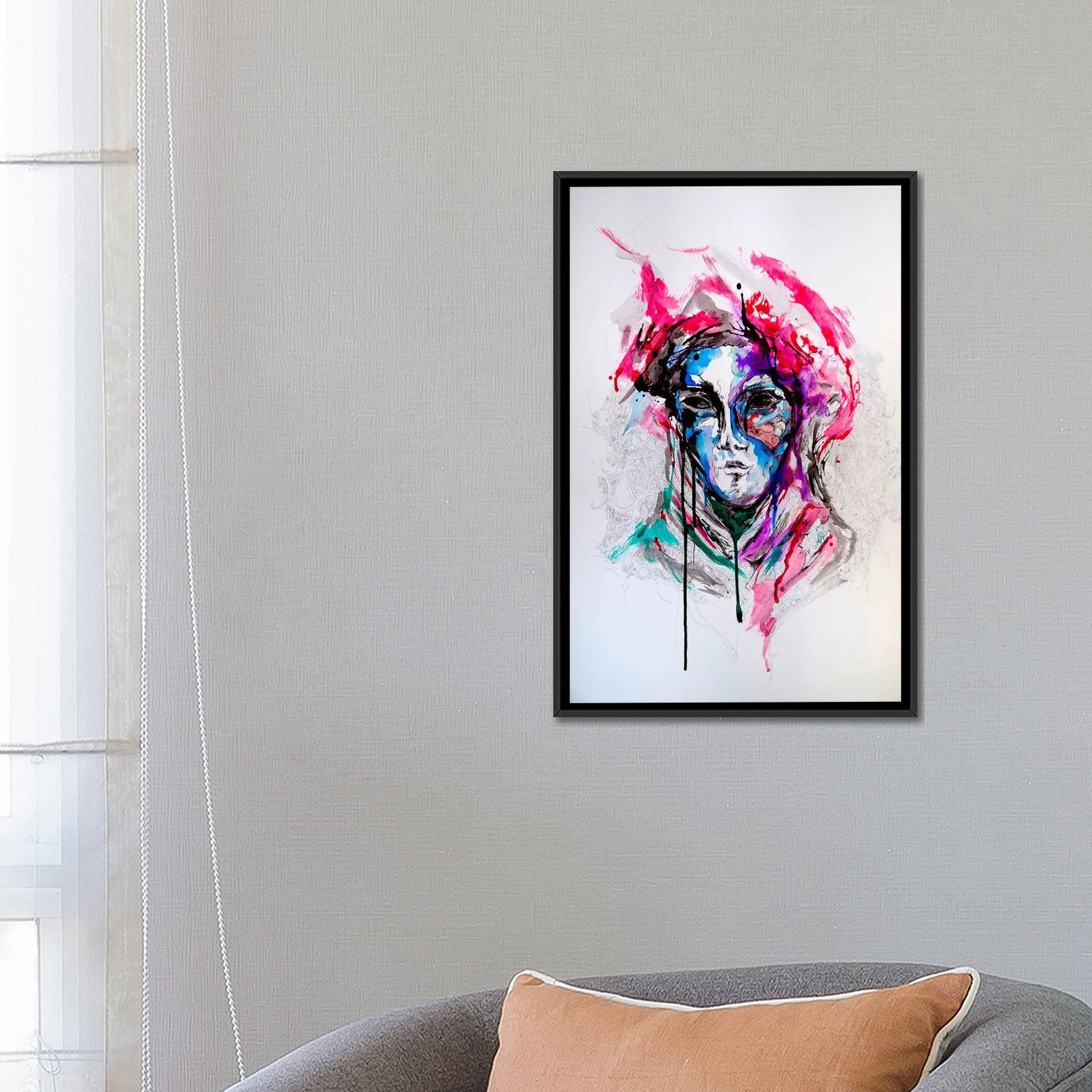 iCanvas 'Masq' by Marc Allante Painting Print on Wrapped Canvas | Wayfair