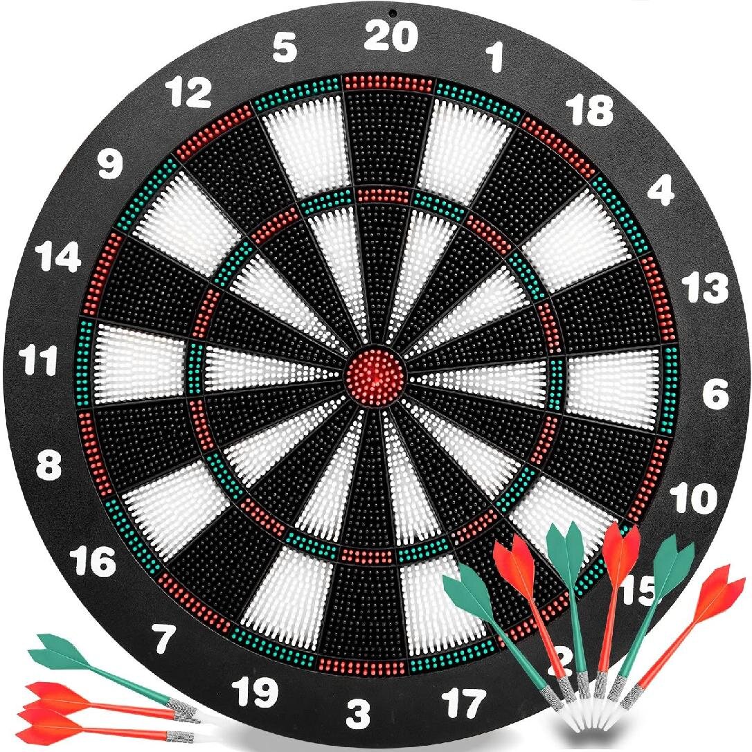 Kids Toy dart board Comes With Two Balls And Two Darts Easily Hangs To The Wall 