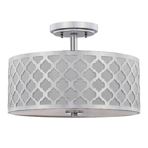 Henley-on-Thames Quatrefoil 3-Light Semi Flush Mount